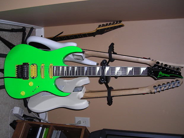Ibanez neon green guitar sale