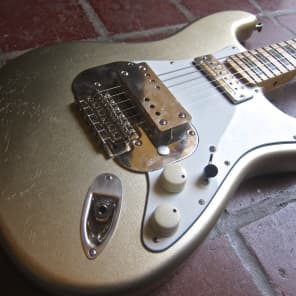 Waterslide Coodercaster Shoreline Gold Stratocaster-Mojo 'Supro' Lap Steel&Teisco Gold Foil Pickups image 6