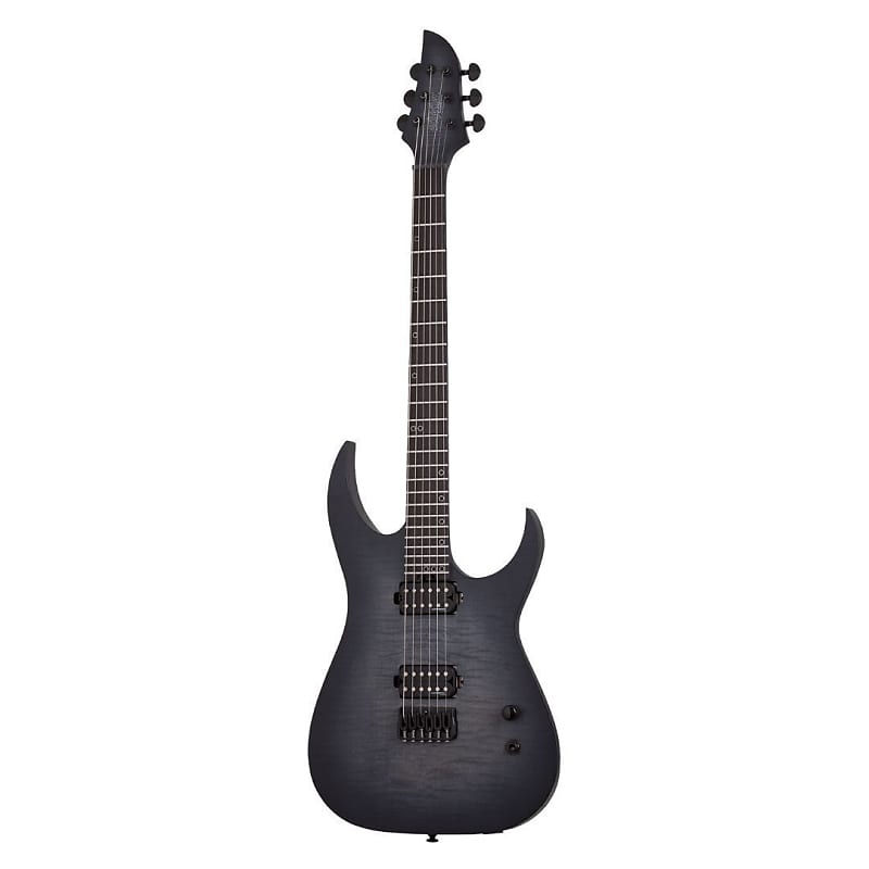 Schecter KM-6 MK-III Keith Merrow Legacy 6-String Right-Handed Electric Guitar with Ebony Fretboard and Ultra-Thin ‘C’ Neck (Transparent Black Burst) image 1