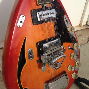 Vox  12-string  1960s Cherry sunburst image 6