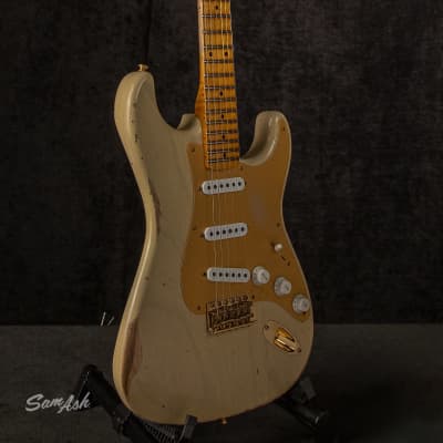Fender Custom Shop Limited Edition '55 Bone Tone Stratocaster Relic Electric Guitar Aged Honey Blonde (New York, NY) for sale