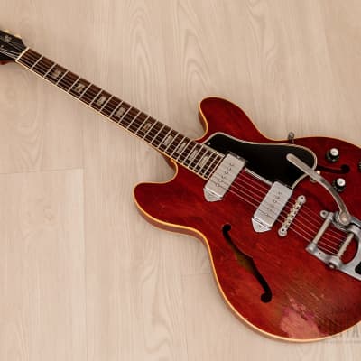 1966 Gibson ES-330 TDC Vintage Hollowbody Guitar Cherry w/ Lollar P-90s, Bigsby & Case image 14