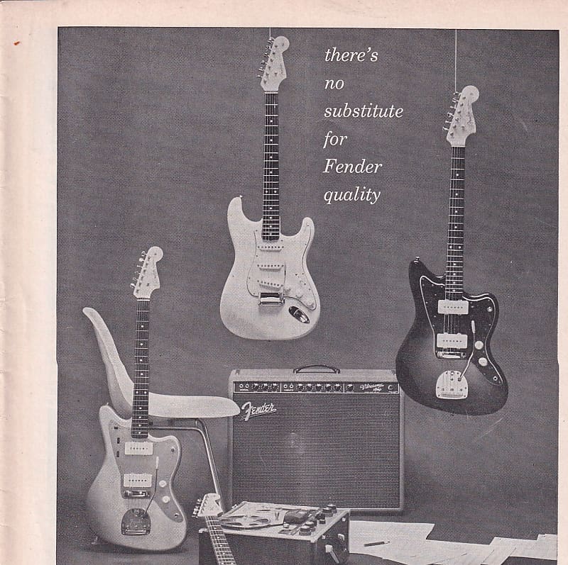 Fender JAZZMASTER STRATOCASTER 1962 GUITAR VINTAGE FULL PAGE Reverb