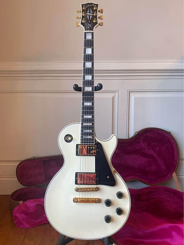 2001 Gibson Les Paul Custom Alpine White Guitar image 1