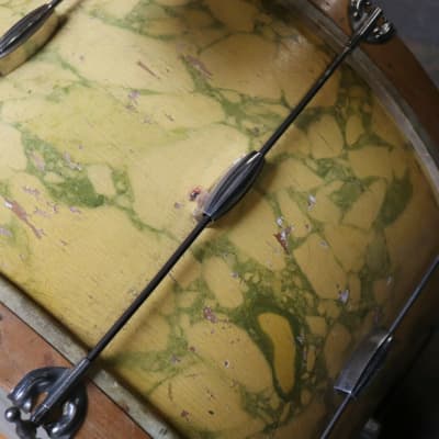 Slingerland 3pc Krupa Junior Drum Set 24/10/12" Marbled Duco Vintage 1940's image 5
