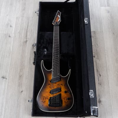 Dean Exile Select 7-String Multiscale Kahler Guitar, Satin Natural Black Burst image 10