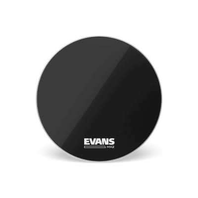 Evans MX2 Black Marching Bass Drumheads image 2