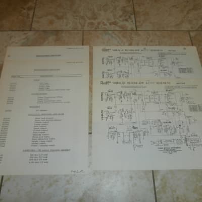 Vintage Early 1970's Fender Vibrolux Reverb Amp Replacement Parts List & Schematic! Case Candy!