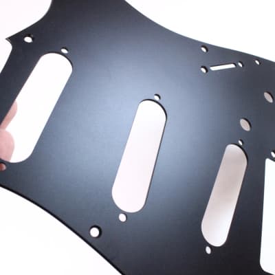 Matte Black Anodized Aluminum Pickguard, SSS, Fits 11 hole Mexican and American Fender Strat image 6