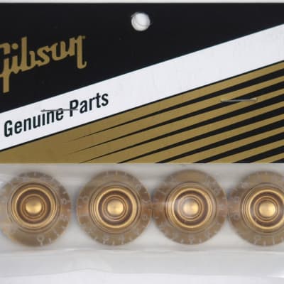 Genuine Gibson Top Hat Knobs Gold Set of 4 Guitar Parts PRHK-020 Les Paul ES SG for sale
