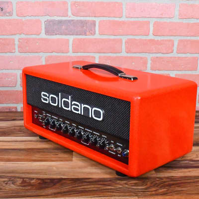 Soldano Custom Shop SLO30 30Watt All Tube Head w/ Matching 2x12 Cab Red Sparkle Tolex With Black Grill and Black Chicken Head Knobs image 8