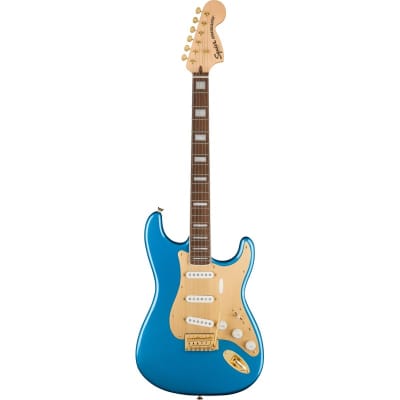 Squier 40Th Anniversary Stratocaster Gold Edition Lake Placid Blue imagen 2