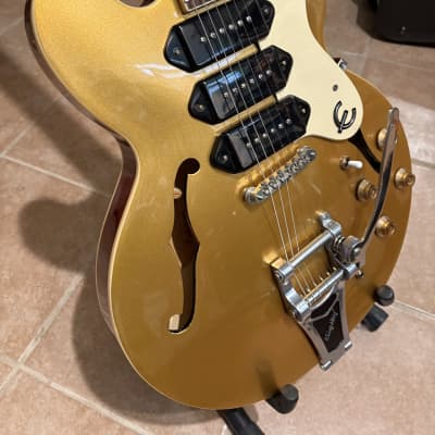 Epiphone P93 Riviera Custom, 3 P-90 Pickups, Wine Red Finish | Reverb