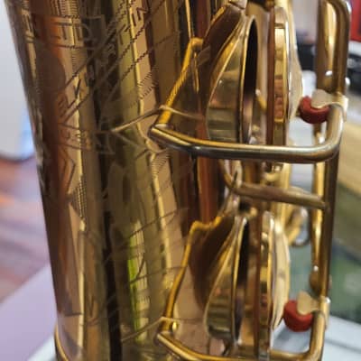 Conn 30M Tenor Saxophone Vintage w/ Selmer Paris Neck & C Star Paris Mouthpiece '35-'43 Gold Lacquer image 17