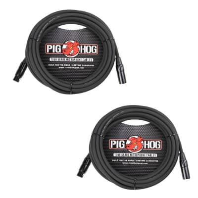 2-Pack of Pig Hog Series 15' XLR Microphone Cables image 1