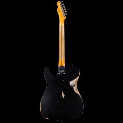 Fender Custom Shop Limited Edition 50s Vibra Telecaster Heavy Relic Maple Fingerboard Black image 6
