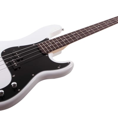 Aria STB-PBB-WH STB Series PRO II Basswood Body Bolt-On Maple Neck 4-String Electric Bass Guitar for sale