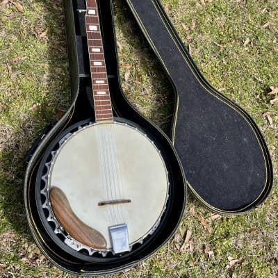Unknown Brand Vintage 5 String Banjo - Cherry w/Ebony pick guard image 1
