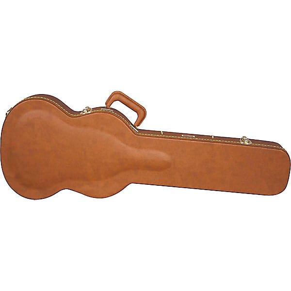 Gator Deluxe Wood Case for Solid-Body Guitars such as Gibson SG Vintage Brown Exterior image 1