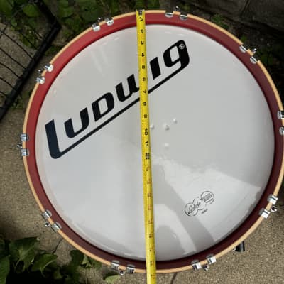 Ludwig 20” x 10” (Deep) - Red Marching / Concert Bass Drum Monroe Keystone image 4