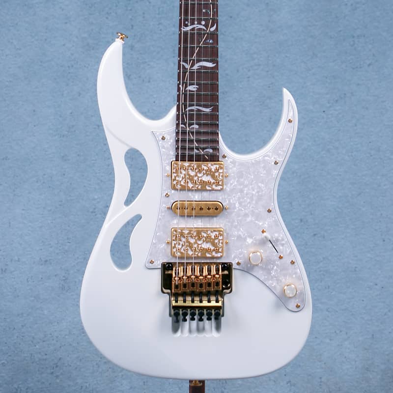 Ibanez PIA3761 SLW Steve Vai Signature Electric Guitar - Stallion White - F2313738-Stallion White image 1