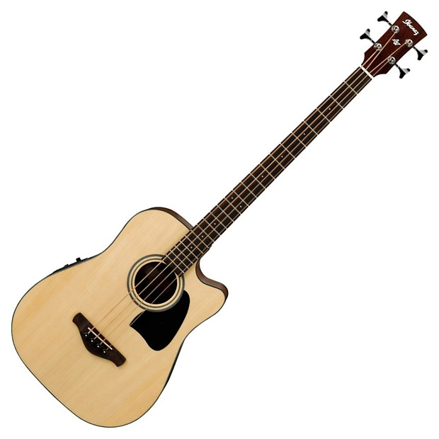 Ibanez AWB50CE NT Spruce/Mahogany Cutaway Dreadnought Acoustic-Electric Bass Natural image 1