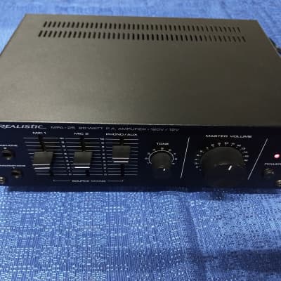 Realistic MPA 25 20 Watt PA Amp 120V 12V Reverb