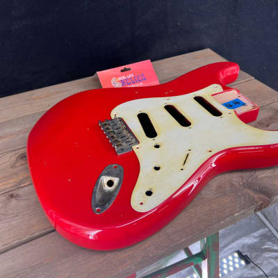 Real Life Relics Strat® Stratocaster® Body Aged Cardinal Red #2 image 5