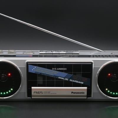 1985 Panasonic RX-FM25 Boombox, upgraded with Bluetooth, Rechargeable Battery and an LED Music Visualizer image 1