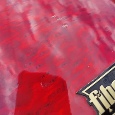 Fibes Austin Era 22x18 Bass Drum - Red Birds Eye - (C003-13) image 8