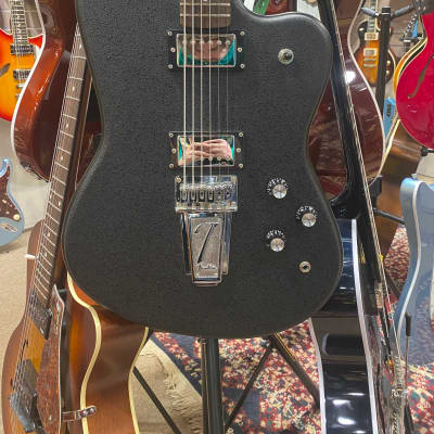 Italia D-Man Modena Baritone Electric Guitar Black Textured - Mint image 2