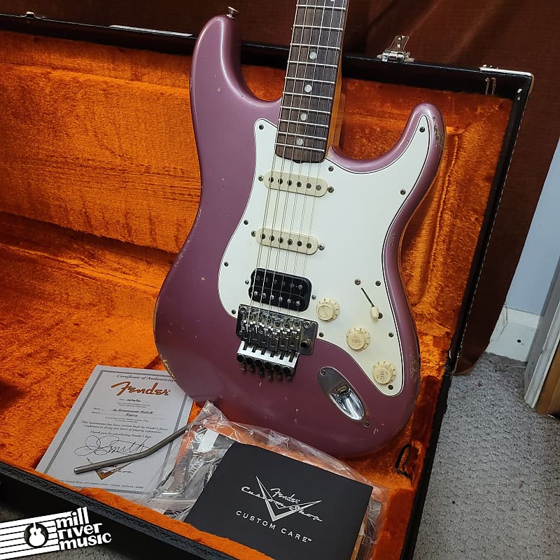 Fender Masterbuilt Jason Smith 1969 Stratocaster Relic Floyd Rose Stainless Steel Refret Burgundy Mist 2009