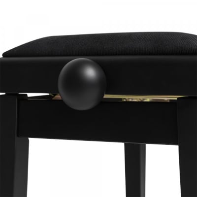 Stagg PB06 Piano Bench with Adjustable Velvet Seat Black image 3