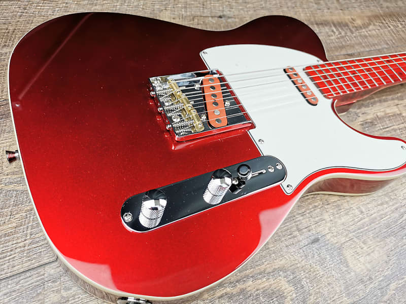 MyDream Partcaster Custom Built -  Iced Candy Apple Red Tele Quarter Pound image 1