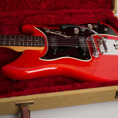 Burns  Ampeg Nu-Sonic Solid Body Electric Guitar (1964), ser. #8285, hard shell case. image 12