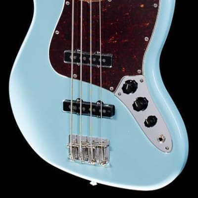 Fender Vintera '60s Jazz Bass Daphne Blue Bass Guitar - MX20131693-8.95 lbs image 1