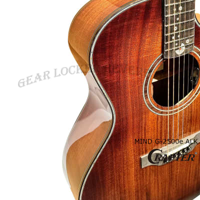 New! Crafter MIND G-2500e ALK DL Orchestra Cutaway all Solid acacia koa electronics acoustic guitar image 6