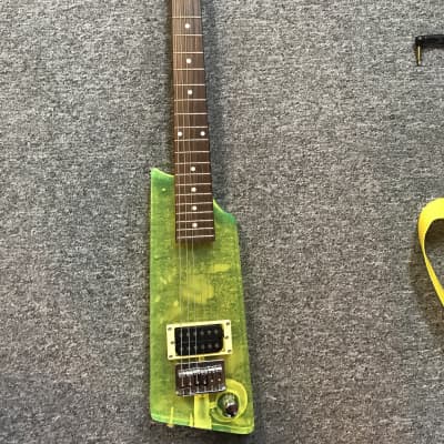 Grand Plexi glass electric guitar Green image 1