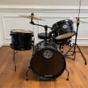 Ludwig LC178X016 Pocket Kit by Questlove 10 / 13 / 16 / 5x12" Drum Set with Cymbals 2010s Black Sparkle