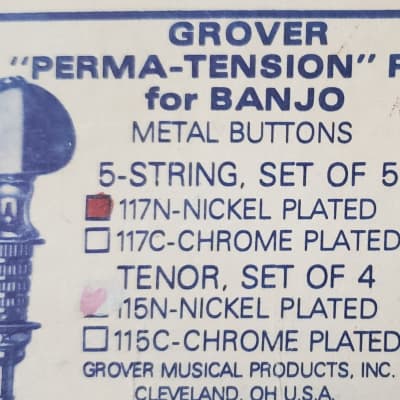 Grover 75B Champion Banjo Pegs - Nickel (4-pack)