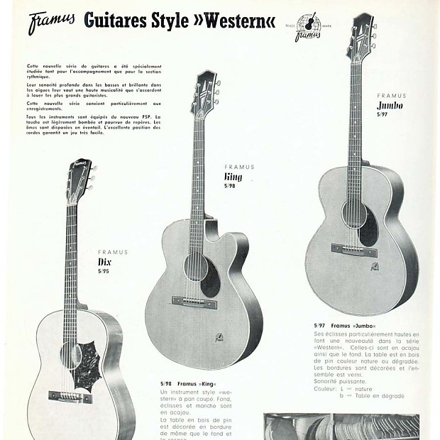 Vintage Framus 'King' (Jumbo Cutaway) ♫ c. 1963 ♫ German Reverb