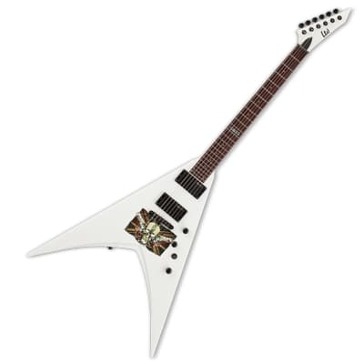 [希少美品][原価55万円]ESP MICHAEL PAGET V Electric Guitar Custom, Black LP Guitar: V Shaped Signature Series