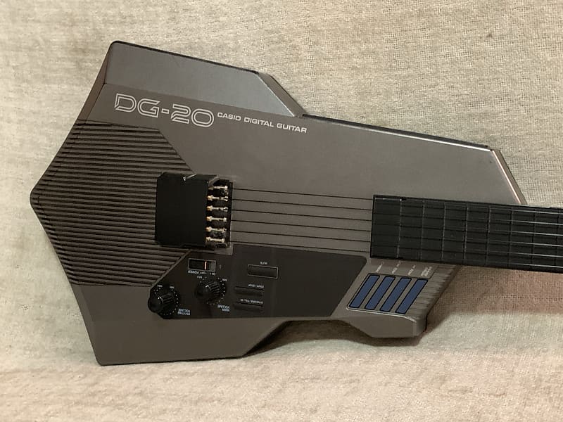 Vintage 1980's Casio DG-20 Digital Guitar Metallic Gray Made