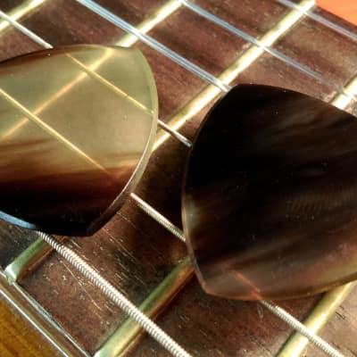 Set of 2 Zebu Buffalo Horn Triangle Guitar Mandolin Pick - Master Artisan Nashville Picks image 2