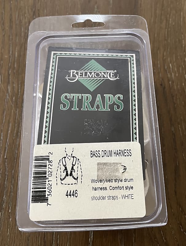 Belmonte 4446 Bass Drum Harness Strap White Woven  Free Reverb