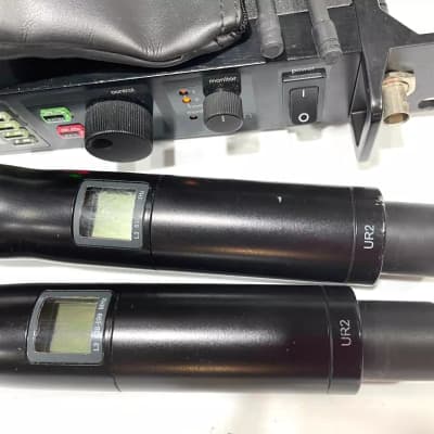 Shure UR4D+ Dual H4 Wireless Receiver W/(2)UR2 Handheld Transmitters #2418 (One) image 5