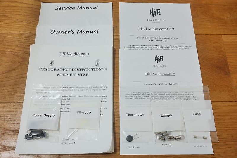 McIntosh MR67 restoration kit filter capacitor repair rebuild fix  			