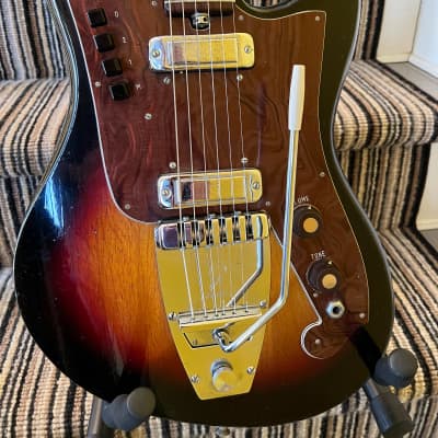 Goya Panther S2 Solid Body Electric Made by Galanti in Italy OHSC 1967 - Sunburst image 2