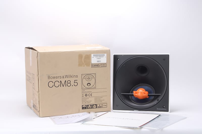 Bowers &amp; Wilkins CCM8.5 In-Ceiling Speaker With Original Box, Manual, and Grill  			