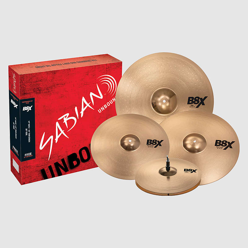 Sabian 45003XG - B8X Performance Set Plus Cymbal Pack (14" pair, 16", 18", 20") image 1